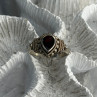 Vintage 925 Sterling Silver Garnet Ring Size 9