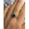 Vintage 925 Sterling Silver Garnet Ring Size 9