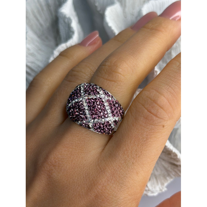 Beautiful Design 925 Sterling Silver Cz Ring Size 8