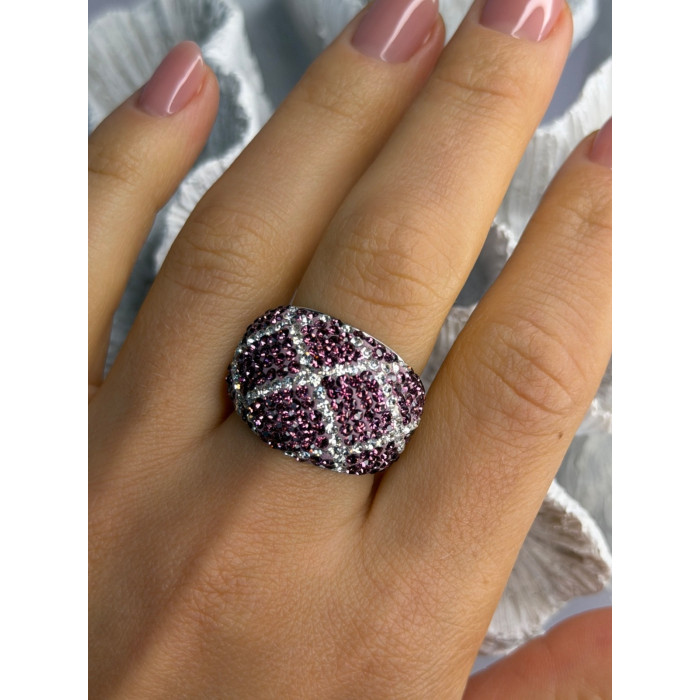 Beautiful Design 925 Sterling Silver Cz Ring Size 8