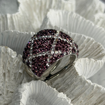 Beautiful Design 925 Sterling Silver Cz Ring Size 8