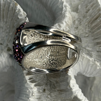Beautiful Design 925 Sterling Silver Cz Ring Size 8