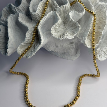 Elegant Design 14K Yellow Gold Necklace Length 23 in