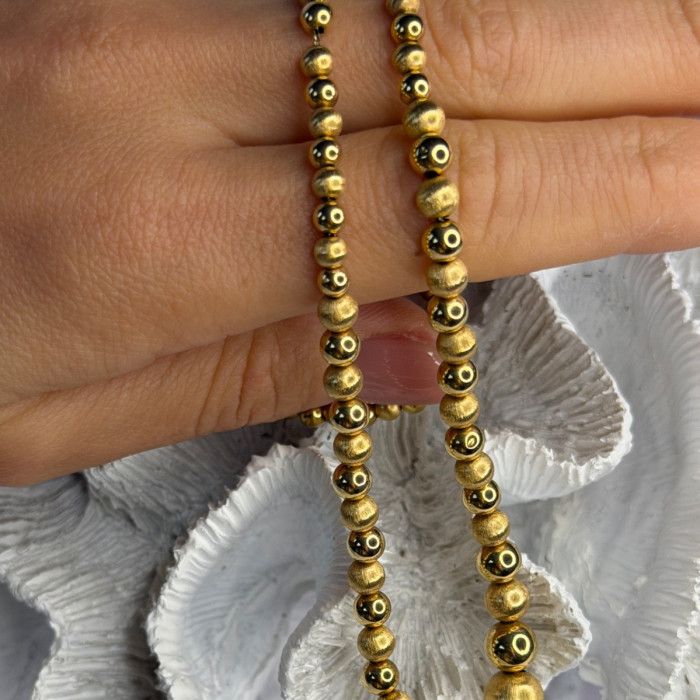 Elegant Design 14K Yellow Gold Necklace Length 23 in
