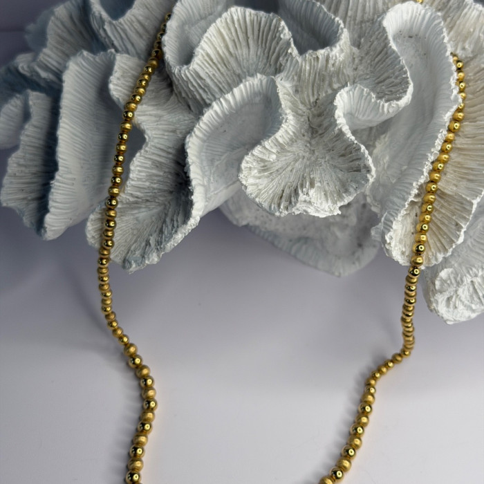 Elegant Design 14K Yellow Gold Necklace Length 23 in