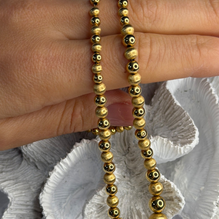 Elegant Design 14K Yellow Gold Necklace Length 23 in