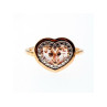 925 Sterling Silver Gold Plated Morganite Ring Size 10