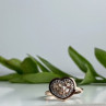 925 Sterling Silver Gold Plated Morganite Ring Size 10