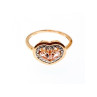 925 Sterling Silver Gold Plated Morganite Ring Size 10