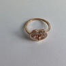 925 Sterling Silver Gold Plated Morganite Ring Size 10