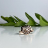 925 Sterling Silver Gold Plated Morganite Ring Size 10