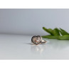 925 Sterling Silver Gold Plated Morganite Ring Size 10