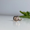 925 Sterling Silver Gold Plated Morganite Ring Size 10