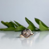 925 Sterling Silver Gold Plated Morganite Ring Size 10