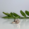 925 Sterling Silver Gold Plated Morganite Ring Size 10