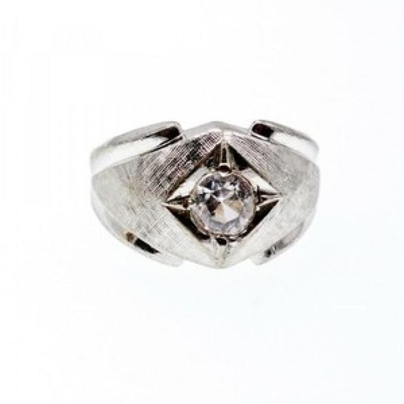 925 Sterling Silver CZ Ring Size 10