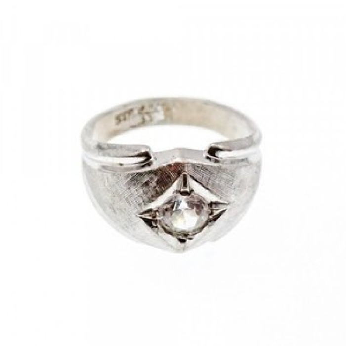 925 Sterling Silver CZ Ring Size 10