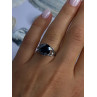 Vintage 925 Sterling Silver Hematite Ring Size 6