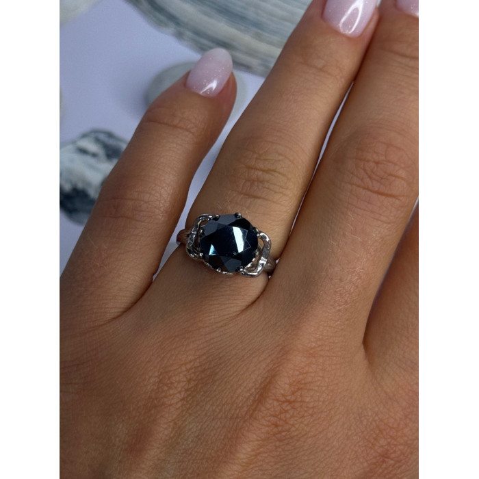 Vintage 925 Sterling Silver Hematite Ring Size 6