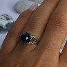 Vintage 925 Sterling Silver Hematite Ring Size 6