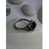 Vintage 925 Sterling Silver Hematite Ring Size 6
