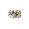 925 Sterling Silver Multi Gemstones Ring Size 7