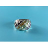925 Sterling Silver Multi Gemstones Ring Size 7