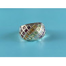 925 Sterling Silver Multi Gemstones Ring Size 7