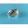 925 Sterling Silver Multi Gemstones Ring Size 7