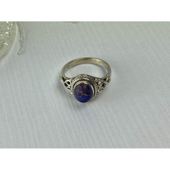 Vintage 925 Sterling Silver Jasper Ring Size 9.5