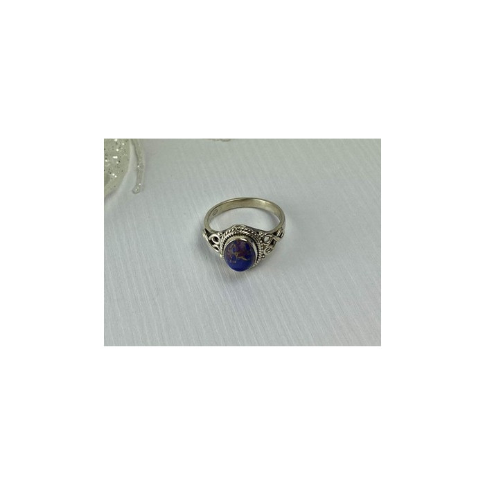 Vintage 925 Sterling Silver Jasper Ring Size 9.5