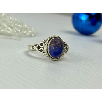 Vintage 925 Sterling Silver Jasper Ring Size 9.5