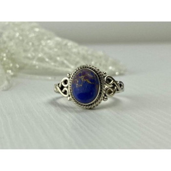 Vintage 925 Sterling Silver Jasper Ring Size 9.5