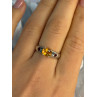 925 Sterling Silver Citrine & Spessartine Garnet Ring Size 8