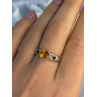 925 Sterling Silver Citrine & Spessartine Garnet Ring Size 8
