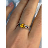 925 Sterling Silver Citrine & Spessartine Garnet Ring Size 8
