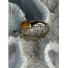925 Sterling Silver Citrine & Spessartine Garnet Ring Size 8