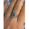925 Sterling Silver Topaz Ring Size 7