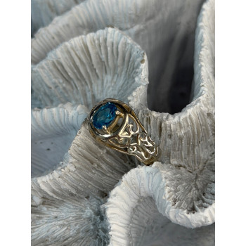 925 Sterling Silver Topaz Ring Size 7