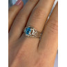 925 Sterling Silver Topaz Ring Size 7