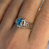 925 Sterling Silver Topaz Ring Size 7