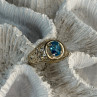 925 Sterling Silver Topaz Ring Size 7