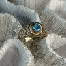 925 Sterling Silver Topaz Ring Size 7