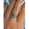 925 Sterling Silver Topaz Ring Size 7