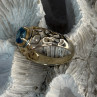 925 Sterling Silver Topaz Ring Size 7