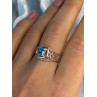 925 Sterling Silver Topaz Ring Size 7
