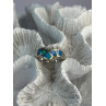 925 Sterling Silver Opal & Beryl Ring Size 7