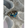 925 Sterling Silver Opal & Beryl Ring Size 7