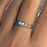 Vintage 925 Sterling Silver Opal Ring Size 8
