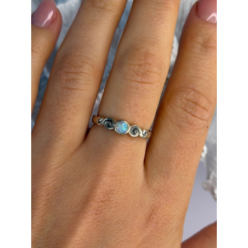 Vintage 925 Sterling Silver Opal Ring Size 8